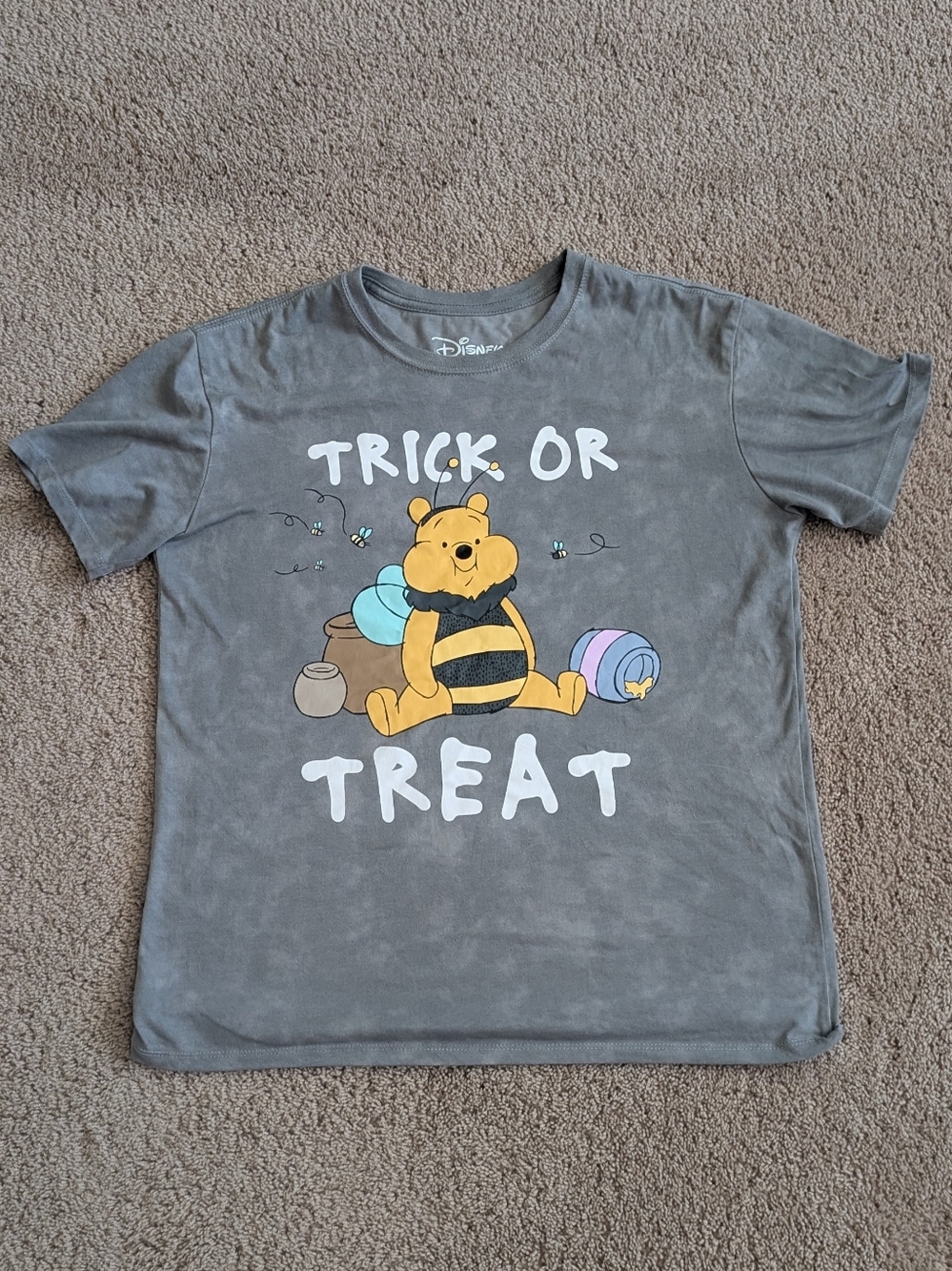 Disney Winnie the Pooh Trick or Treat T-Shirt Gray